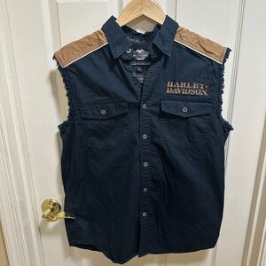Harley-Davidson 110th Anniversary Cotton Riding Vest - Sleeveless Shirt